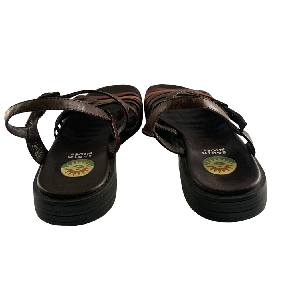 Earth Women’s Brown Multi-Strip Leather Sandal - Picture 2 of 6